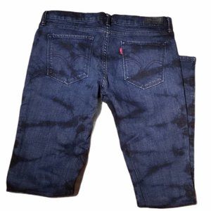 LEVI'S Dark Blue Tie-Dye "Ultra Low Skinny" Jeans